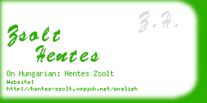 zsolt hentes business card